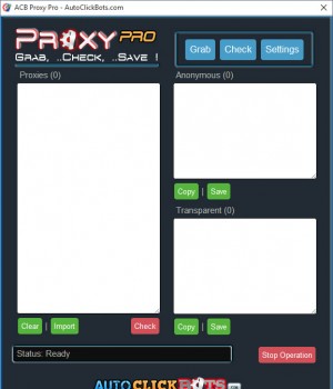 ProxyPro - Check screen